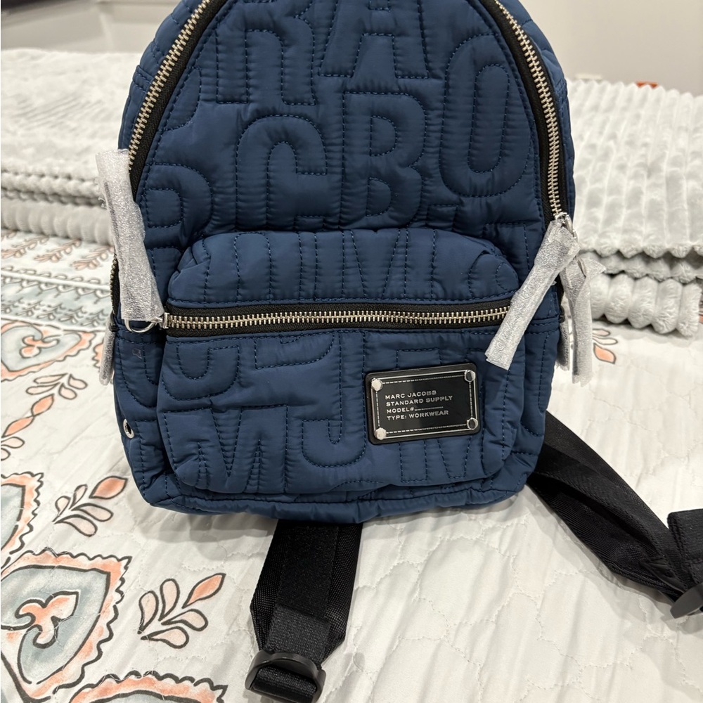 Marc Jacobs Blue Quilted Backpack